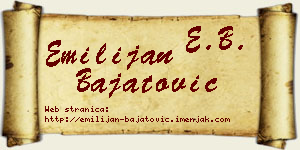 Emilijan Bajatović vizit kartica